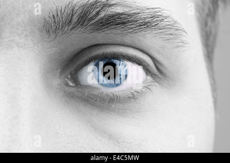 Close Up Of A Man Eyes, macro Stock Photo