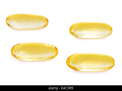 Vitamins omega 3, isolate on white background Stock Photo