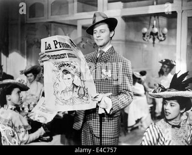 Gerard Philipe, on-set of the Film, 'Les Belles de Nuit' (aka Beauties of the Night), 1952 Stock Photo