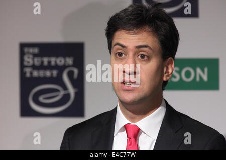 London, UK. 8th July, 2014. Rt Hon Ed Miliband MP speak at the Pearson/Sutton Trust Higher Ambitions Summit in London. Credit:  Zute Lightfoot/Alamy Live News Stock Photo