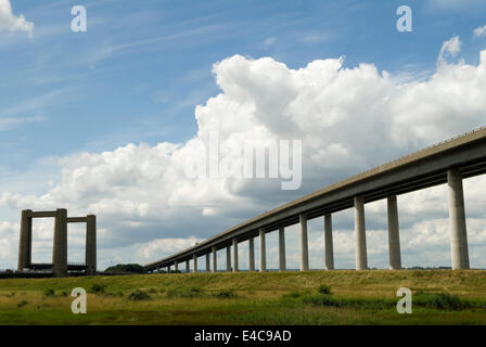 Isle of Sheppey new flyover bridge Kent Uk 2014 2010s UK HOMER SYKES Stock Photo