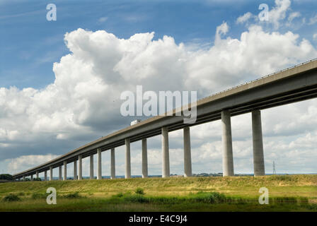 Isle of Sheppey new flyover bridge Kent Uk 2014 2010s UK HOMER SYKES Stock Photo