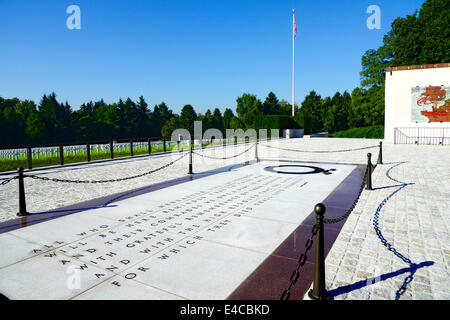White Cross Markers Luxembourg American Cemetery and Memorial Europe world war ii Stock Photo