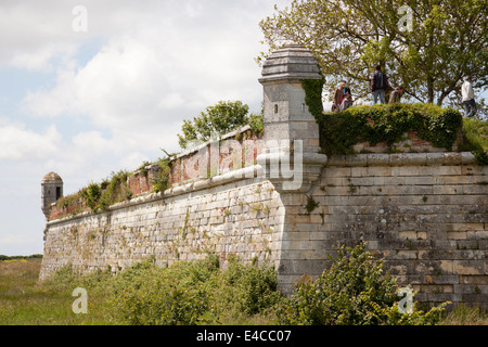 The ancient royal harbour of Brouage (France), sanded up nowadays. Brouage, ancien port royal fortifié, maintenant ensablé. Stock Photo