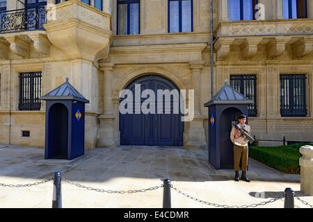 Guard Grand Ducal Palace Luxembourg Europe Stock Photo