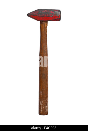 vintage blacksmith hammer isolated on white background, clipping path Stock Photo