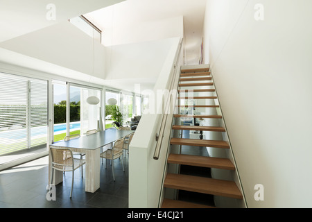 Modern villa, interior, staircase view Stock Photo - Alamy