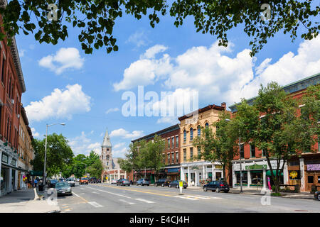 Main Street in Great Barrington, Berkshire County, Massachusetts, USA Stock Photo