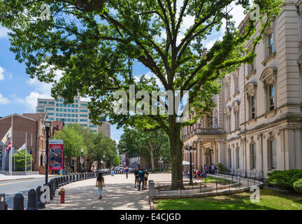 West State Street in front of the New Jersey State House, Trenton, New Jersey, USA Stock Photo