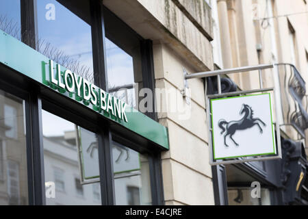 UK, Oxford, Lloyds Bank signage. Stock Photo