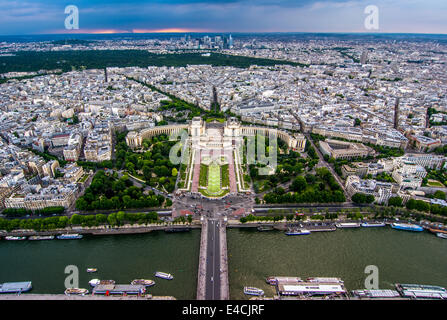 Paris view from Eiffel Tower Stock Photo