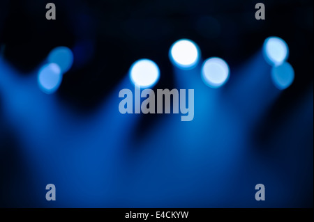 Defocused spots and lighting on stage background Stock Photo