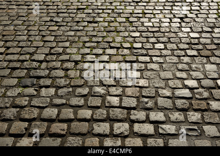 Abstract detail of a UK cobbled street Stock Photo