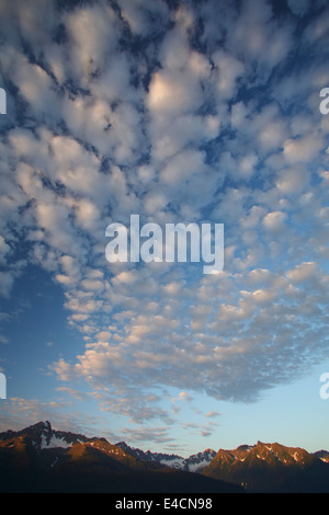 Castellanus clouds over Resurrection Bay, Seward, Alaska. Stock Photo