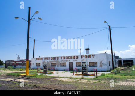 Arizona,USA-August 6,2012:view of a old and famous twin arrows trading post located on the rout 66 in Arizona during a sunny day Stock Photo