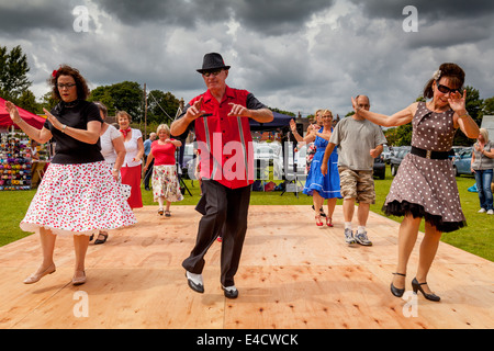 PJ's Jive Dance Club Perform At The Nutley Fete, Sussex, England Stock Photo