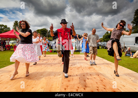 PJ's Jive Dance Club Perform At The Nutley Fete, Sussex, England Stock Photo