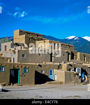 Traditional sand houses, Santa Fe, New Mexico, United States Stock Photo