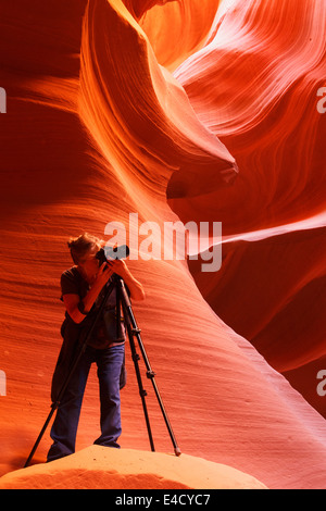 Lower Antelope Slot Canyon, Navajo Parkland, Page, Arizona. Stock Photo