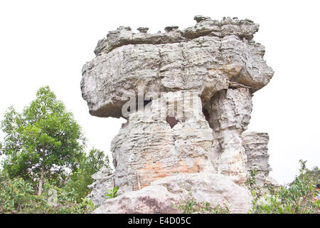 Amazing Shape of Rock at Pa Hin Ngam National Park, Chaiyaphum Province, Thailand Stock Photo