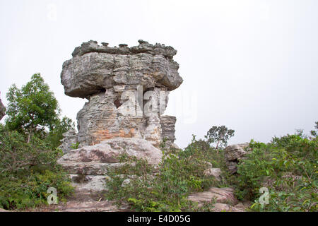 Amazing Shape of Rock at Pa Hin Ngam National Park, Chaiyaphum Province, Thailand Stock Photo