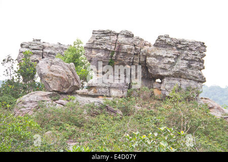 Amazing Shape of Rock at Pa Hin Ngam National Park, Chaiyaphum Province, Thailand Stock Photo