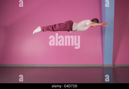 Cool break dancer mid air Stock Photo