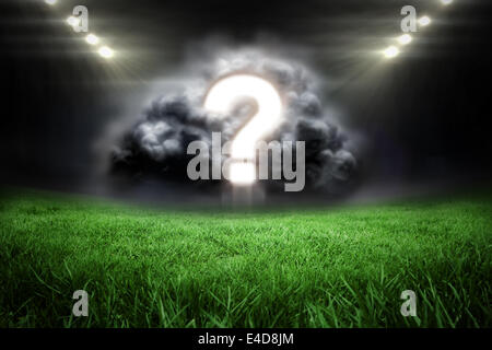 Composite image of question mark in grey cloud Stock Photo