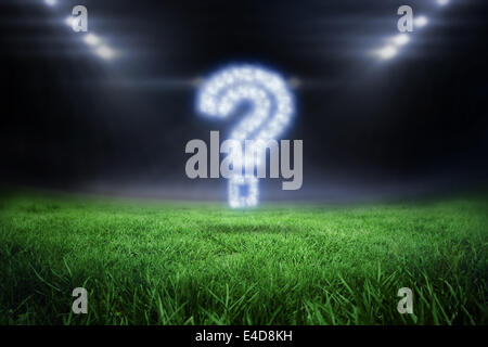 Composite image of cloud in shape of question mark Stock Photo