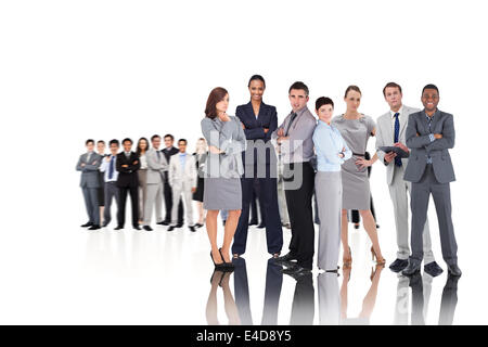 Composite image of business people Stock Photo