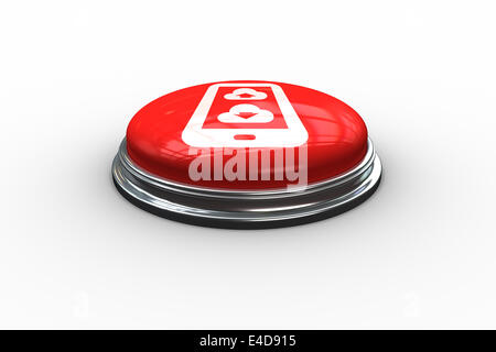 Composite image of cloud computing on tablet graphic on button Stock Photo