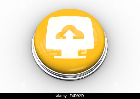 Composite image of computer screen graphic on button Stock Photo