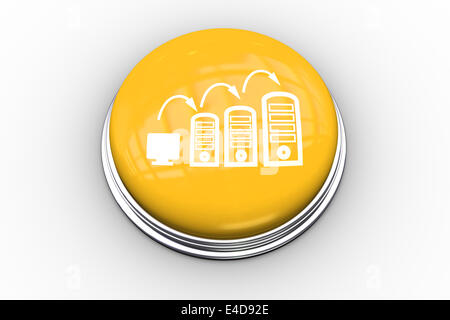 Composite image of computer connection graphic on button Stock Photo