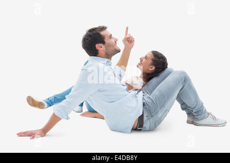 Attractive young couple lying down Stock Photo