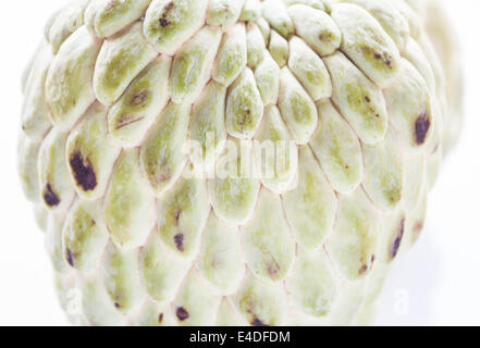 Close up peel texture of custard apple Stock Photo