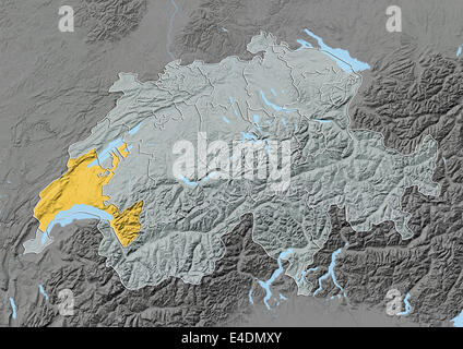 Map of the Canton of Vaud, Switzerland Stock Photo - Alamy