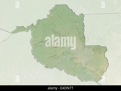 State of Rondonia in 2003, Brazil, Relief Map Stock Photo