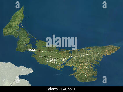 Prince Edward Island Canada map with Canadian national ...