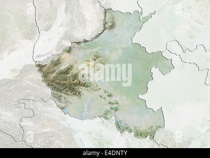 Province of Henan, China, Relief Map Stock Photo