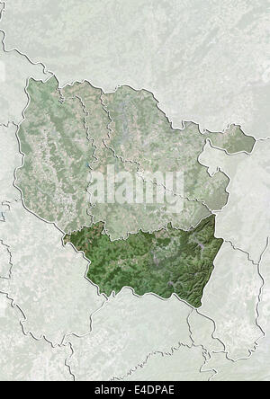 Departement of Vosges, France, True Colour Satellite Image Stock Photo