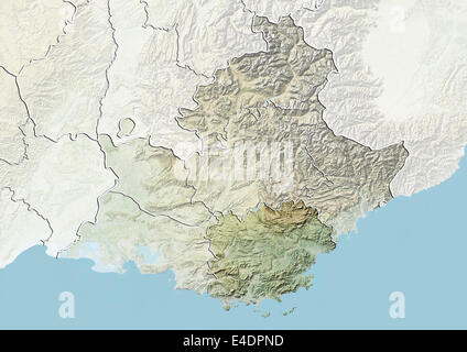 Var Map Departement of Var, France, Relief Map Stock Photo - Alamy