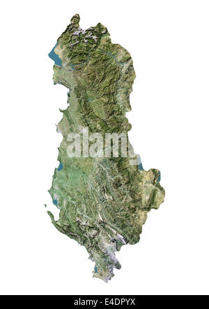 Albania, Satellite Image Stock Photo