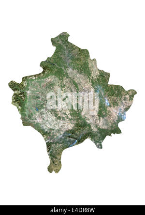 Kosovo, Satellite Image Stock Photo