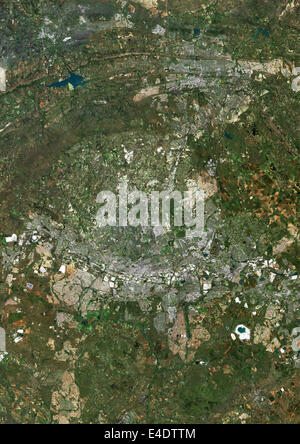 Johannesburg, South Africa, True Colour Satellite Image. Johannesburg, South Africa. True colour satellite image of the city of Stock Photo