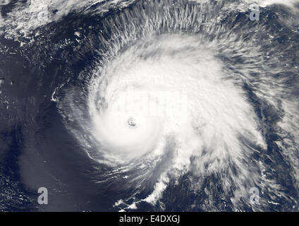 Hurricane Gordon, Atlantic Ocean, In 2006, True Colour Satellite Image. Hurricane Gordon on 14 September 2006 over the Atlantic Stock Photo