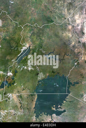 Colour satellite image of Kampala, Uganda. Image taken on October 19 ...