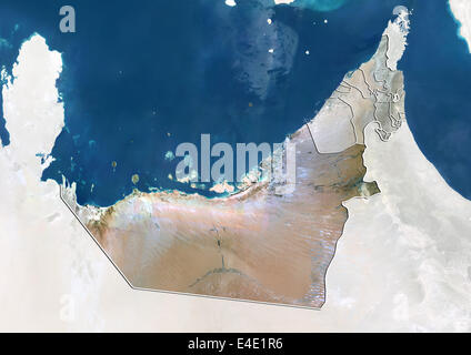 Satellite view of Abu Dhabi, United Arab Emirates in 1985 and 2014 ...