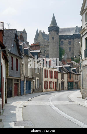 city view of Vitre in Brittany, France Stock Photo