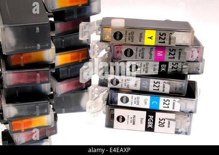 Used inkjet cartridges Stock Photo