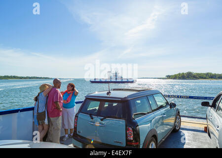 South Ferry between the South Fork and Shelter Island, Suffolk County, Long Island, NY, USA Stock Photo